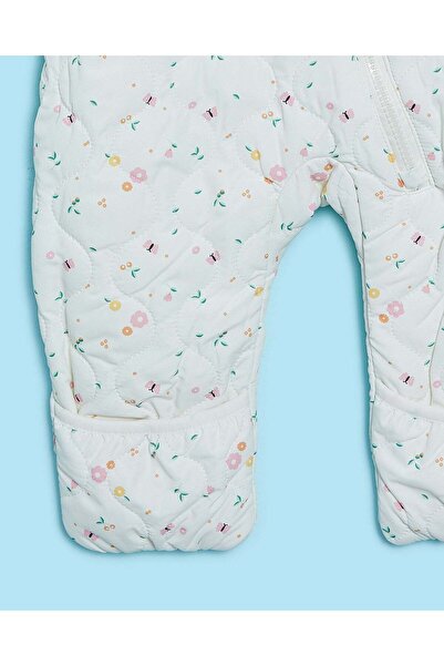 REDTAG Baby Ecru Paded Hooded Coat