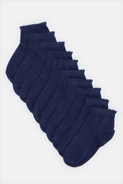 REDTAG مجموعة جوارب طويلة حتى الكاحل باللون الأزرق الداكن للفتيات الكبيرات (5...