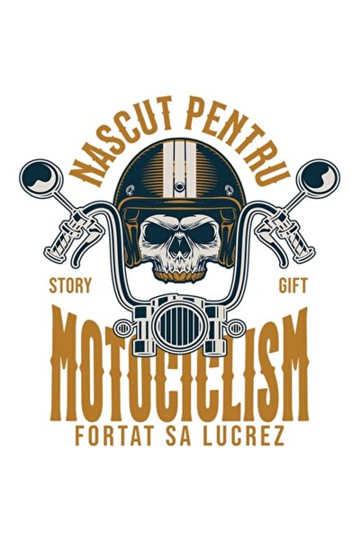 OEM Autocolant pentru iubitorii de motociclete - Craniu de cască cu dinți de ...