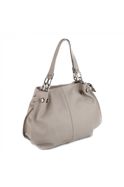 AZZURA Carlia Bag, 100% Leather, Light Gray (8009)