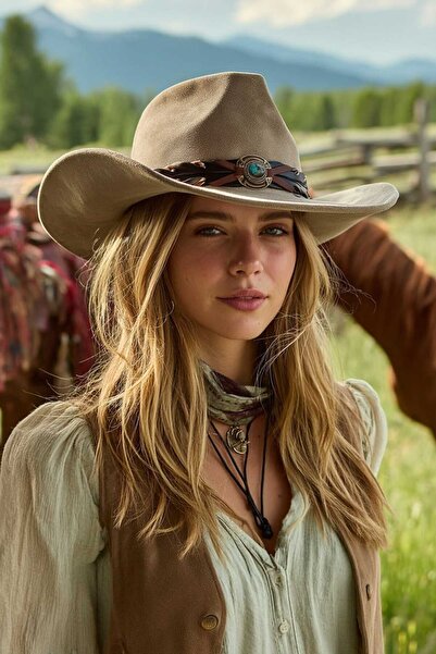 LAGRANZE Wild Prairie Unisex Cowboy Hat