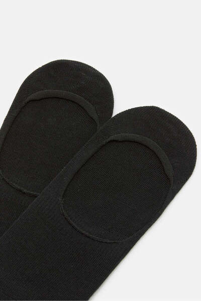 REDTAG Senior Boys Black Invisible Socks Set (Pack Of 2)