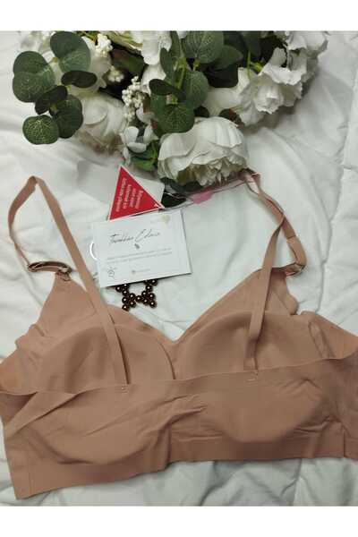 IVONA LINGERIE Dark Skin-Colored Stitch-Free Wire-Free Bra—Non-Marking, Soft Texture,