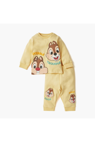 Disney Chip and Dale Print T-shirt and Pyjama Set
