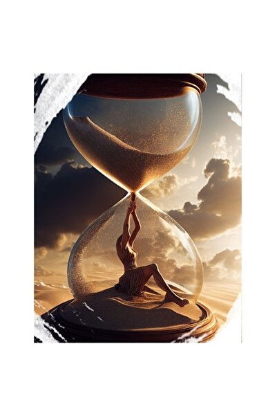 OEM Стикер с женски силует в затъмнение, пустинен пясък и облачно небе, много...