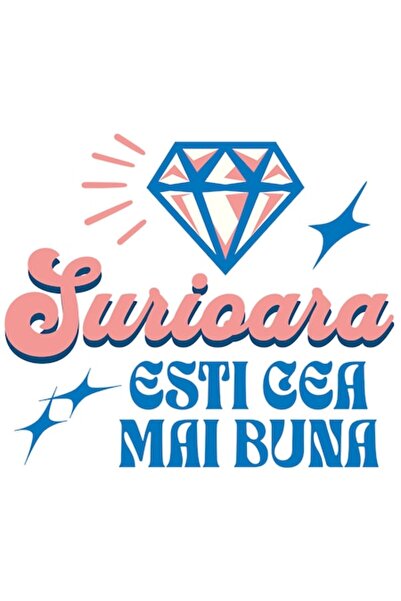 OEM Autocolant strălucitor cu diamant – Text colorat pentru familie „Sora est...