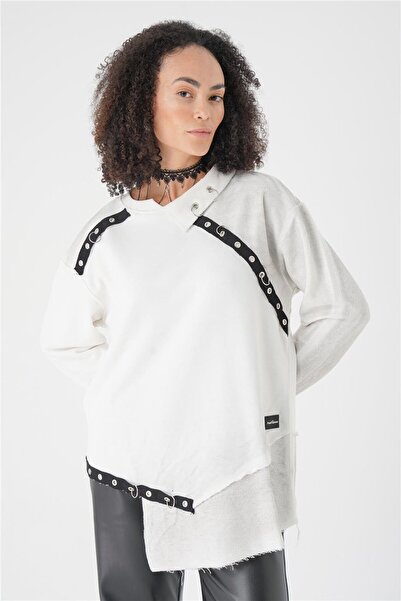 Punk Queen YAKA DETAYLI ASİMETRİK SWEAT
