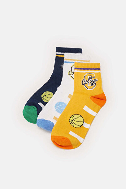 REDTAG Senior Boys Assorted Printed Socks Set (3 Pairs)
