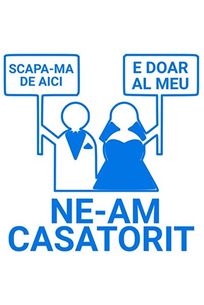 OEM Autocolant amuzant pentru ziua nunții - Semn de nuntă pentru mire și mire...