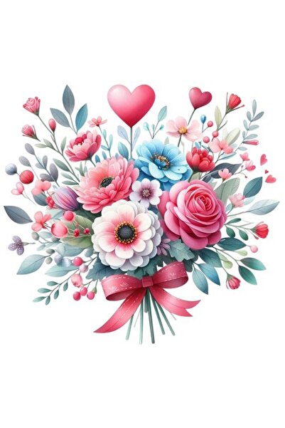 OEM Autocolant buchet de flori pentru persoana iubită, ilustrație trandafir, ...