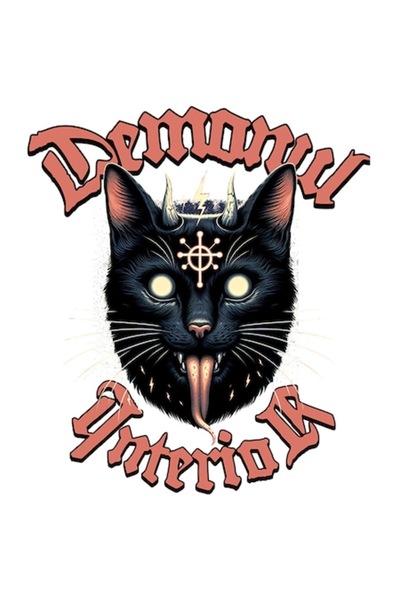 OEM Autocolant pisică neagră, stil Illuminati Halloween - „Demonul interior, ...