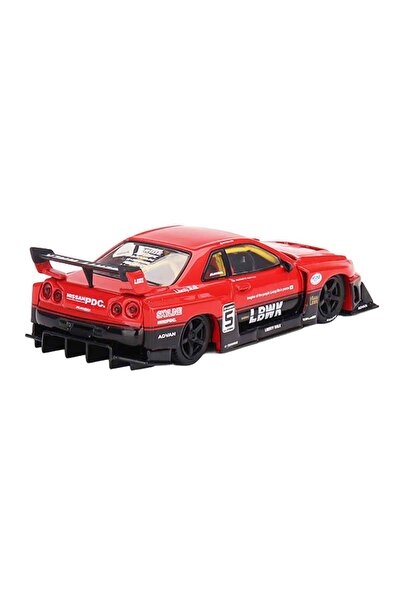 mini gt 1:64 Nissan Lb-Er34 Super Silhouette Skyline Red/Black Mgt00843 Diecast Model Car