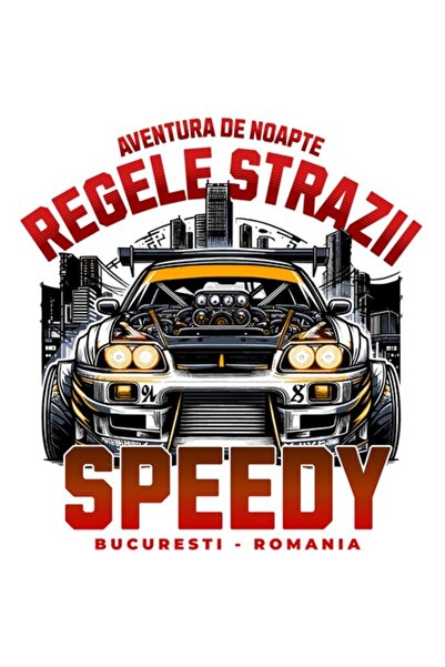OEM Hoodless Race Car Sticker - "King of the Street Speedy Illegal Races", PV...