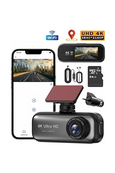 QOVU Διπλή κάμερα ταμπλό V26a - 4K μπροστά / 1080P πίσω, WiFi, GPS, αισθητήρα...