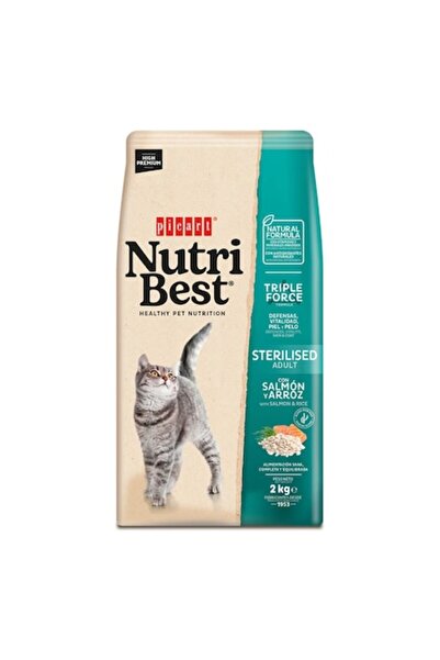 Picart Nutribest Hrană Premium pentru Pisici Adulte Sterilizate - Somon și Or...