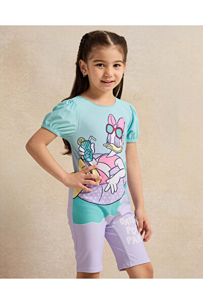 REDTAG Girls Blue Printed Swimsuits