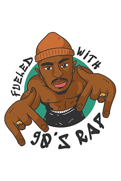 OEM Autocolant - Personaj în stil Tupac, „Fueled With 90's Rad, Underground”,...