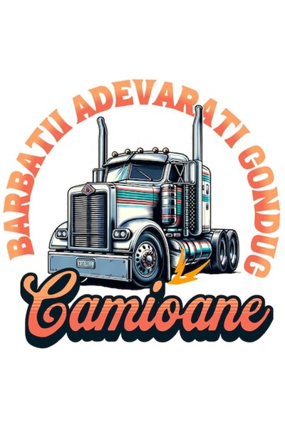 OEM Autocolant colorat pentru camion „Bărbați adevărați conduc camion” - Bărb...