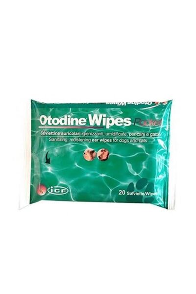 ICF Șervețele umede pentru curățarea urechilor pentru câini și pisici, Otodin...