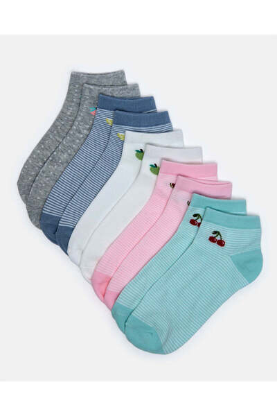 REDTAG جوارب نسائية متنوعة بطول الكاحل (5 أزواج)