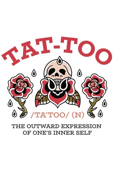 OEM Autocolant cu aparat de tatuat, text „Expresia exterioară a sinelui inter...