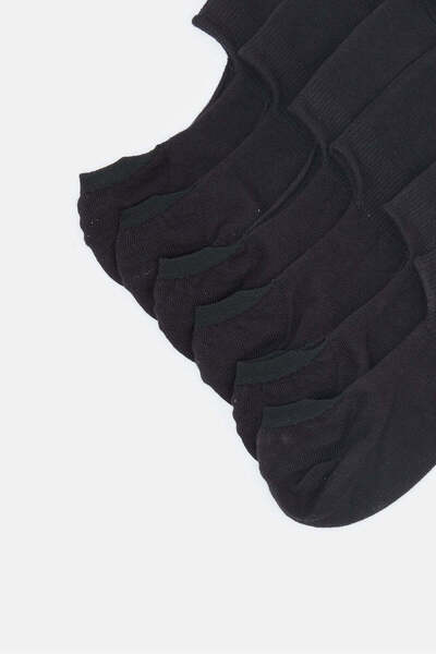 REDTAG Men Black Plain Invisible Socks (Pack Of 3)