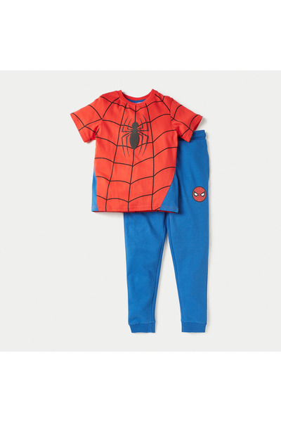 Marvel طقم تي شيرت وبيجامة بطبعة سبايدر مان