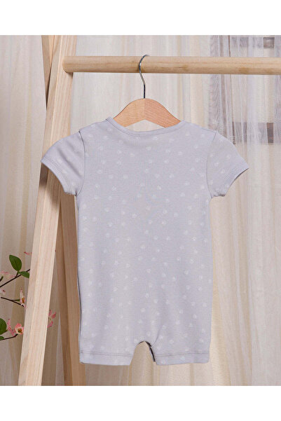 REDTAG Baby Grey Seashells Print Romper