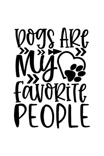 OEM Αυτοκόλλητο - "Τα σκυλιά είναι οι αγαπημένοι μου άνθρωποι", βινύλιο PVC, ...