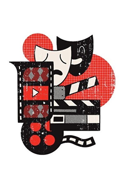 OEM Autocolant personalizat – Elemente de cinema și film, Mască fericită și t...