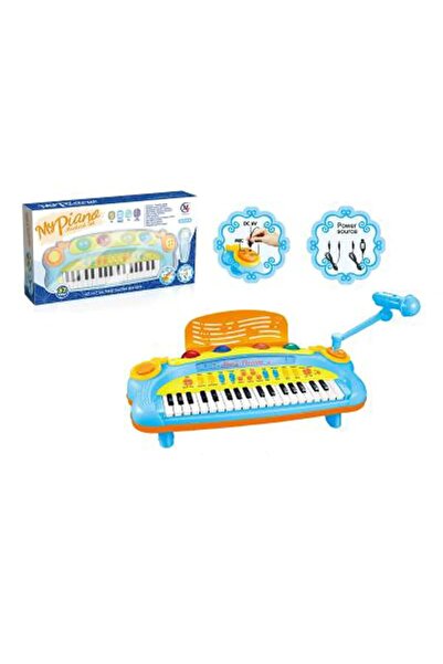 OCIE Set de joaca pian cu 37 clape si microfon, albastru