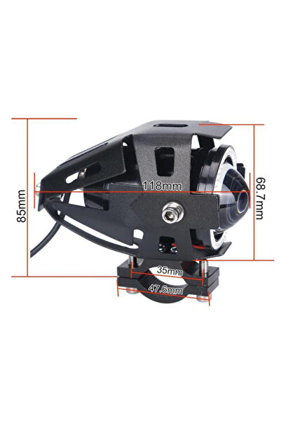 Ruan 12V Motorcycle Projector with 10 W LED type U9 Handlebar Mount