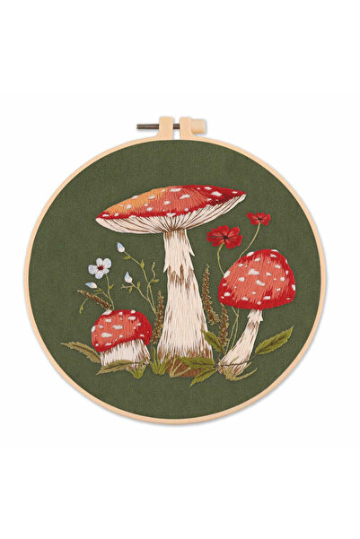 NO BRAND مجموعة مواد التطريز الجديدة من Mushroom