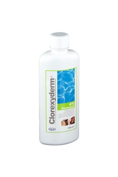 ICF Șampon dermatologic Clorexyderm 4% pentru câini și pisici, 250 ml