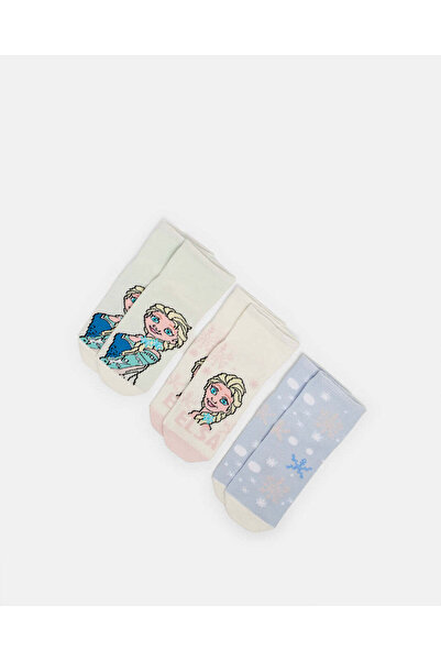 REDTAG جوارب فروزن متنوعة بطول الكاحل للبنات (3 أزواج)