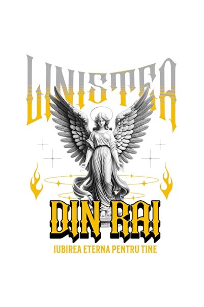 OEM Autocolant cu înger cu coroană, „Pace din ceruri, iubire veșnică pentru t...