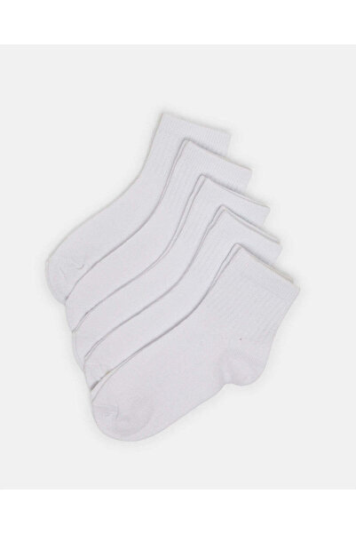 REDTAG جوارب بيضاء طويلة حتى الكاحل للأولاد (3 أزواج)