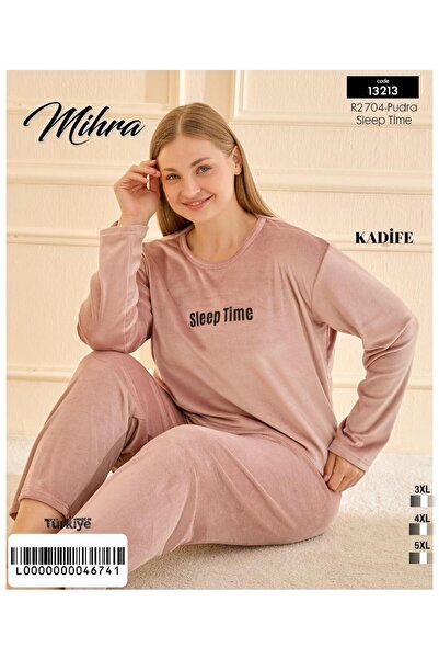 Mihra 13213 Women's Velvet Long Sleeve Pajama Set