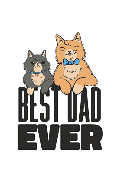 OEM Autocolant - Pisici negre și portocalii cu papion albastru, „Cel mai bun ...