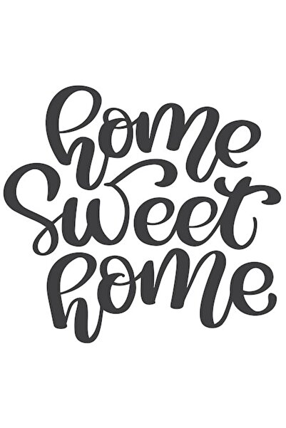 OEM Autocolant Home Sweet Home, negru cu margini albe, vinil PVC, 15 cm
