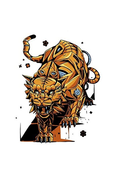 OEM Autocolant animal feroce — stil leu auriu (monstru, științifico-fantastic...