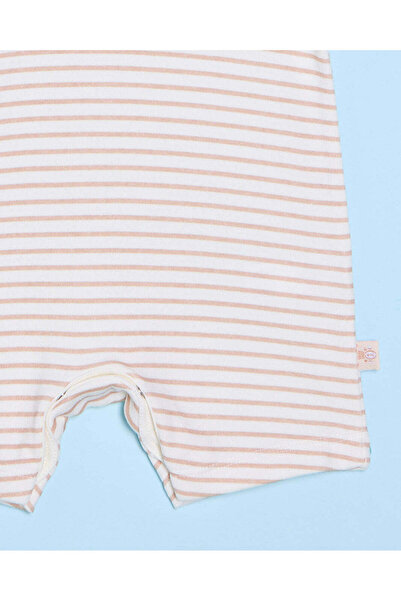 REDTAG Baby Beige Striped Romper
