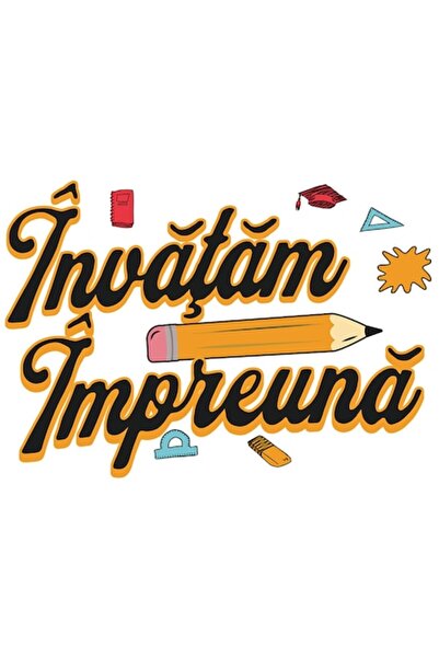 OEM Autocolant – Rechizite școlare, Creion mare, „Învățăm împreună”, Vinil PV...