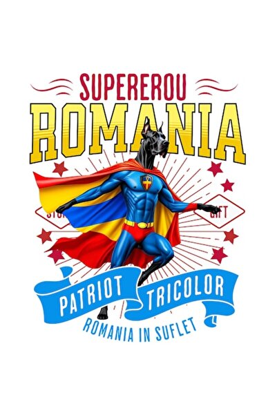 OEM Autocolant câine dogue german costumat de căpitan, vinil PVC, 28 cm