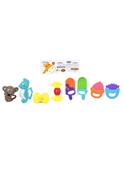 Creative World Toys Set de 8 jucării de dentiție din silicon moale pentru bebeluși