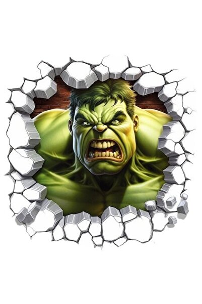 OEM Αυτοκόλλητο Πορτρέτου Hulk που Προεξέχει από τον Τοίχο - Marvel Avengers,...