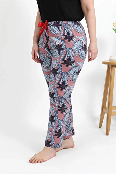 alfa expres Clothing Women's Cotton Plus Size Bottom Pajamas Salmon