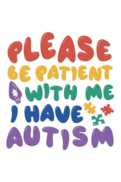 OEM Autocolant colorat „Vă rog să aveți răbdare cu mine, am” din vinil PVC 28 cm