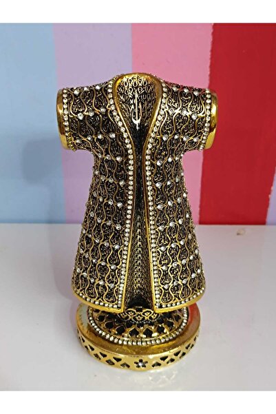DEKOR ZÜCCACİYE HOME Taşlı Esmaül Hüsna işlemeli dekoratif Gold kaftan maket