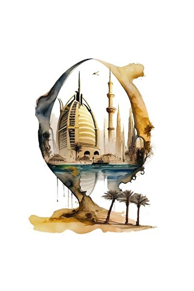 OEM Autocolant din vinil PVC - Sferă pe plajă tropicală și peisaj urban, bord...